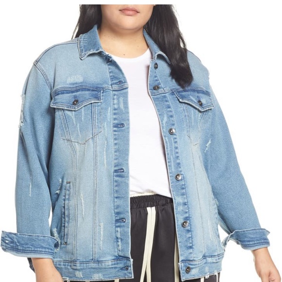 Distressed Jean Jacket - Picture 1 of 5